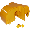 Спуск кабельный под лоток 120 мм с крышкой, желтый