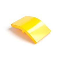 Крышка внешнего изгиба 45° оптического лотка, желтая