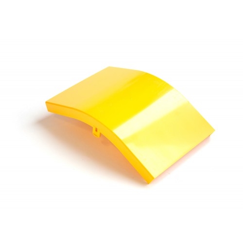 Крышка внешнего изгиба 45° оптического лотка, желтая