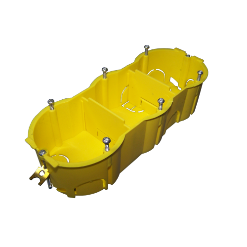Подрозеточная коробка в стену для суппорта 45х135, желтая [53177]